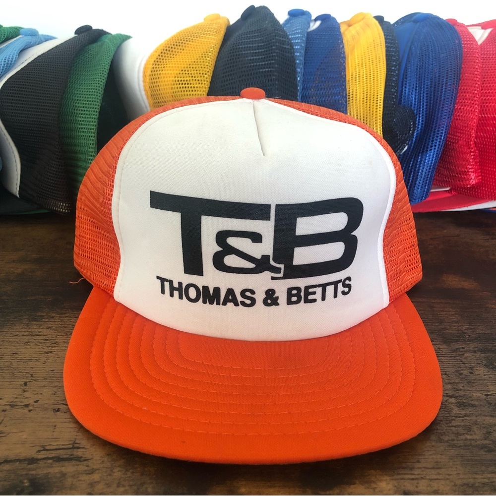 Vintage 80s Streetwear T&B Thomas & Betts Company Trucker Hat